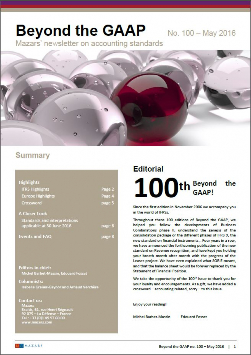Cover Beyond the GAAP 100
